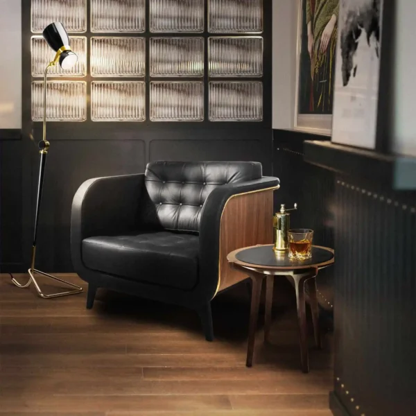 Comfortable Lounge Chair Bronco by La Bianco